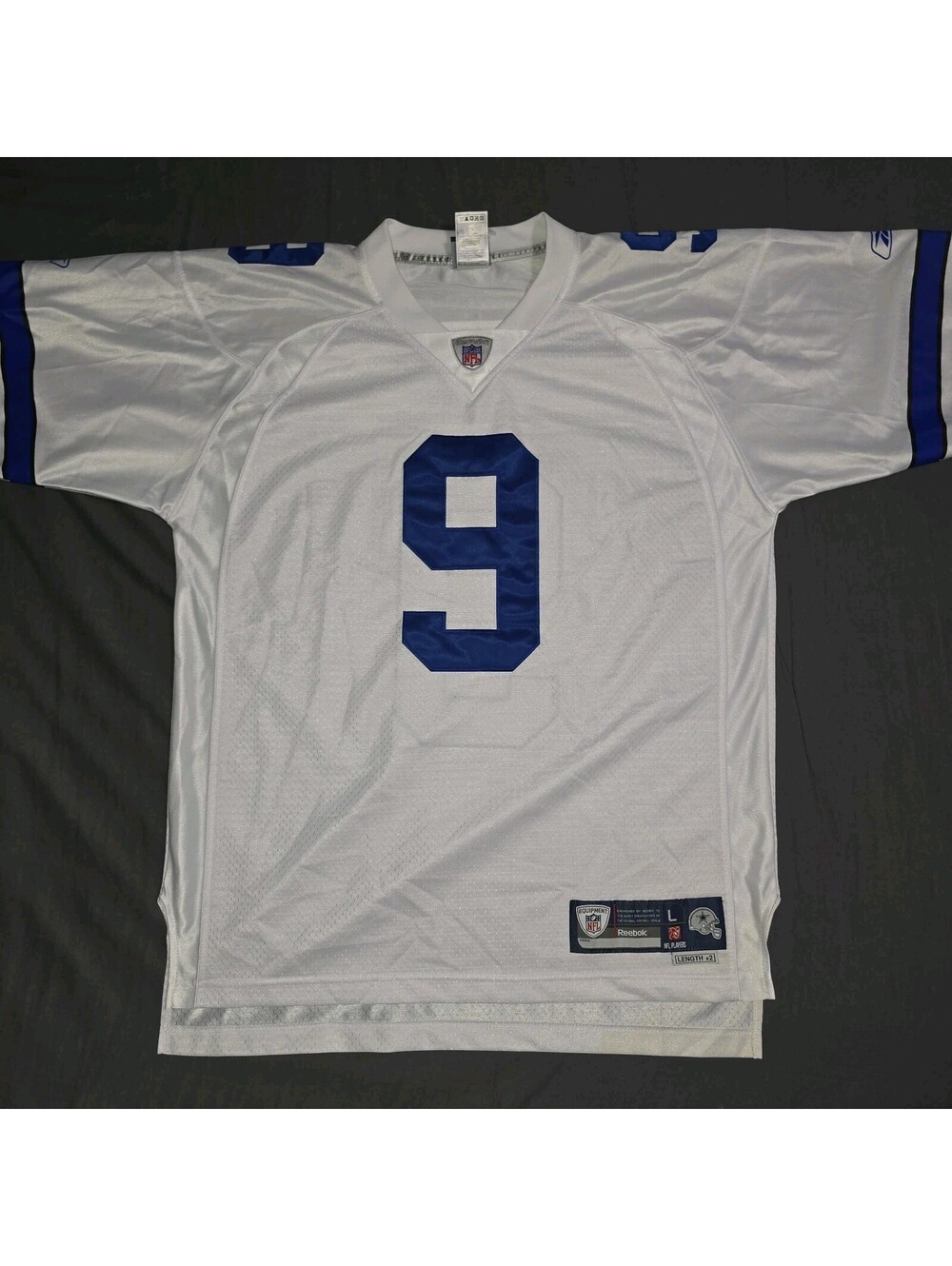 Reebok Men's Tony Romo Dallas Cowboys Football Jersey White Sz L #9 NFL OnField